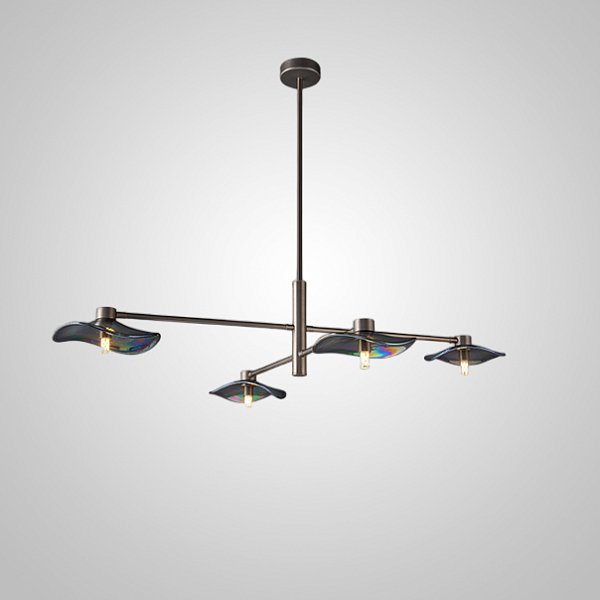 Потолочная люстра MILIAN CH L4 Black Cognac by ImperiumLoft