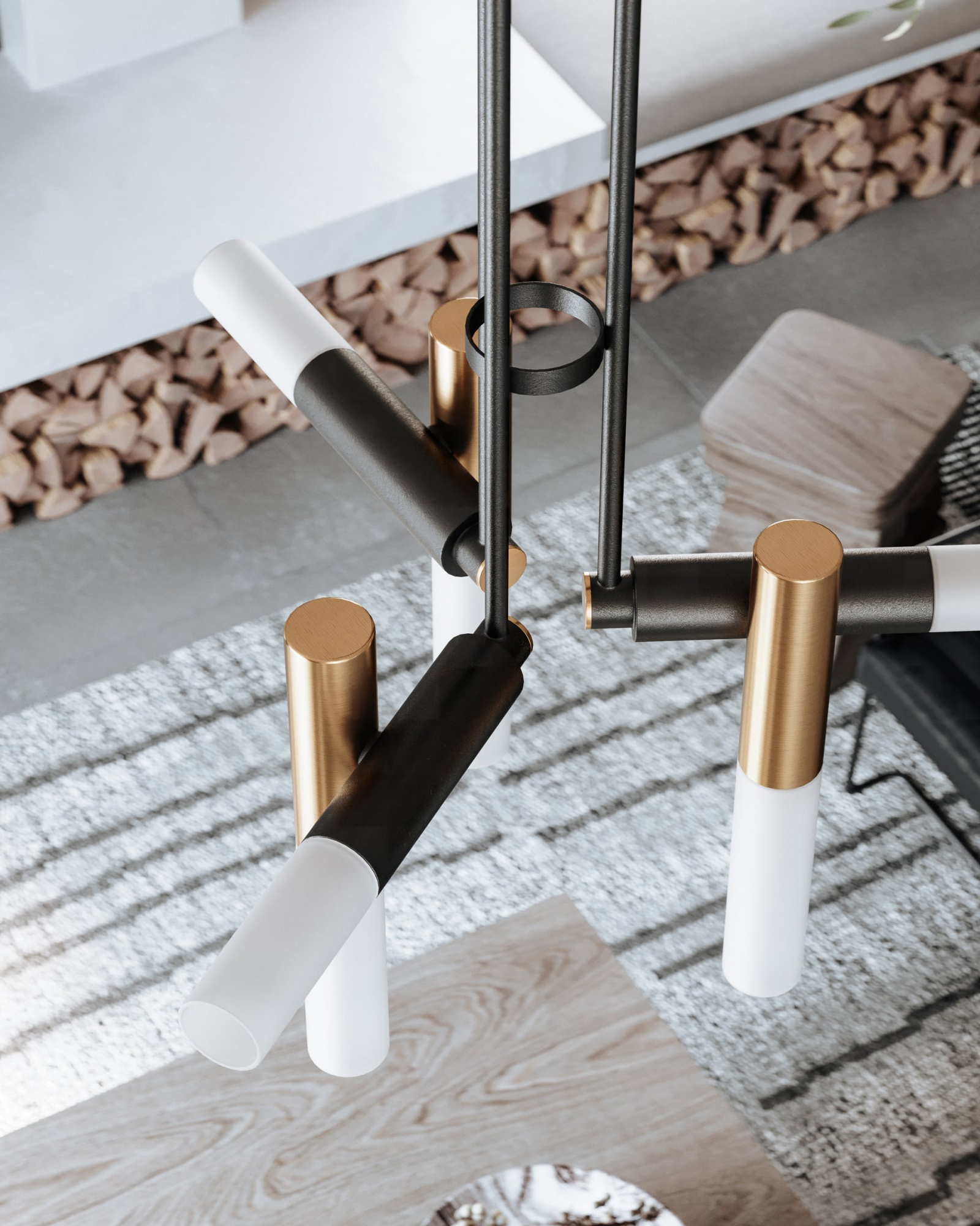 Люстра Кьюзак с цилиндрическими плафонами Louvre Home LPN410325XNP