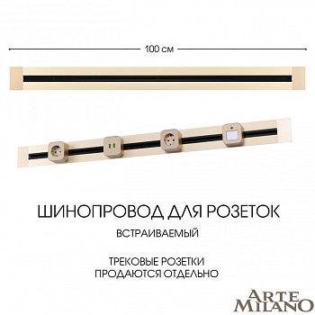 Трековая система розеток Arte Milano 382301TB/100 Gold