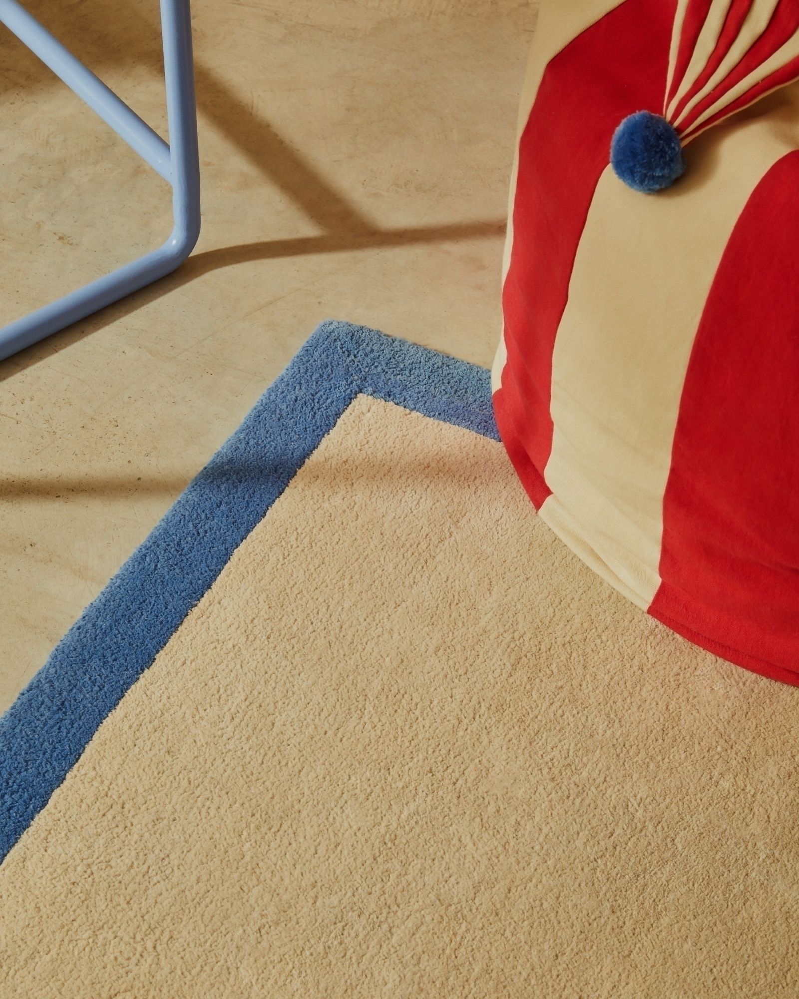 Ковер Nalim бежево-голубой 100% хлопок 90 х 150 см La Forma (ex Julia Grup)