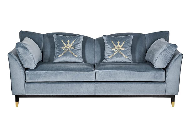 Диван Siena трехместный велюровый Garda Decor GD-SIENA-ДБМ-2К