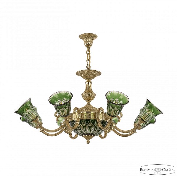 Люстра бронзовая 72213P/8/210 G P2 U Clear-Green/H-1I