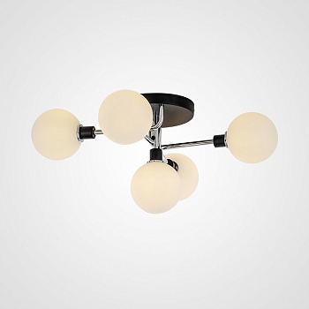 Подвесная люстра NEXO 5 Белый, Серебро by ImperiumLoft