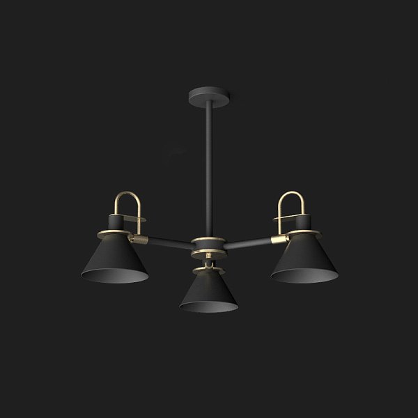 Люстра на штанге CODA D76 Black by ImperiumLoft