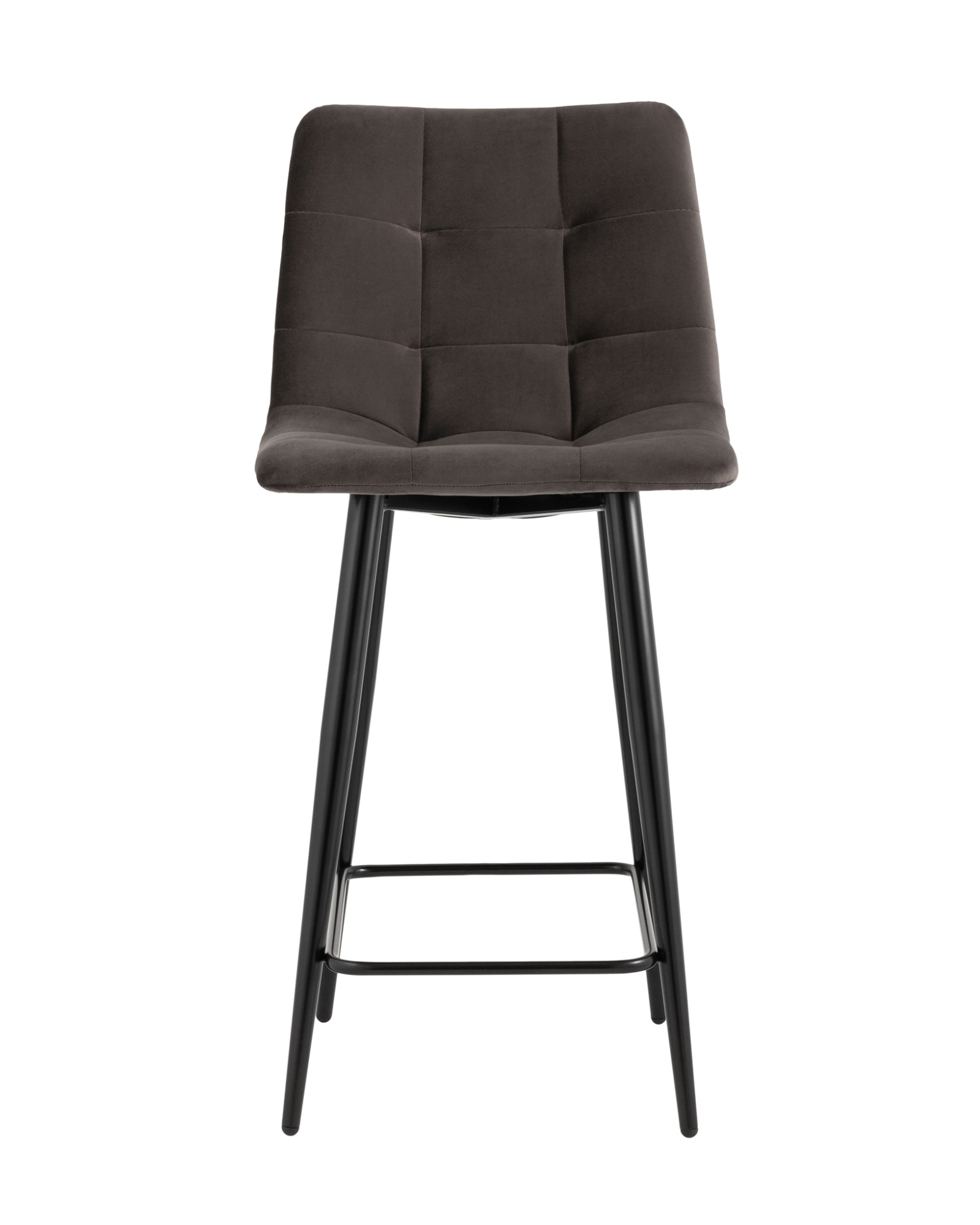 Стул полубарный Джанго велюр пепельно-серый высота сиденья 60 см Stool Group