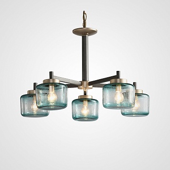 Подвесная люстра POT D70 5 lamps Blue by ImperiumLoft