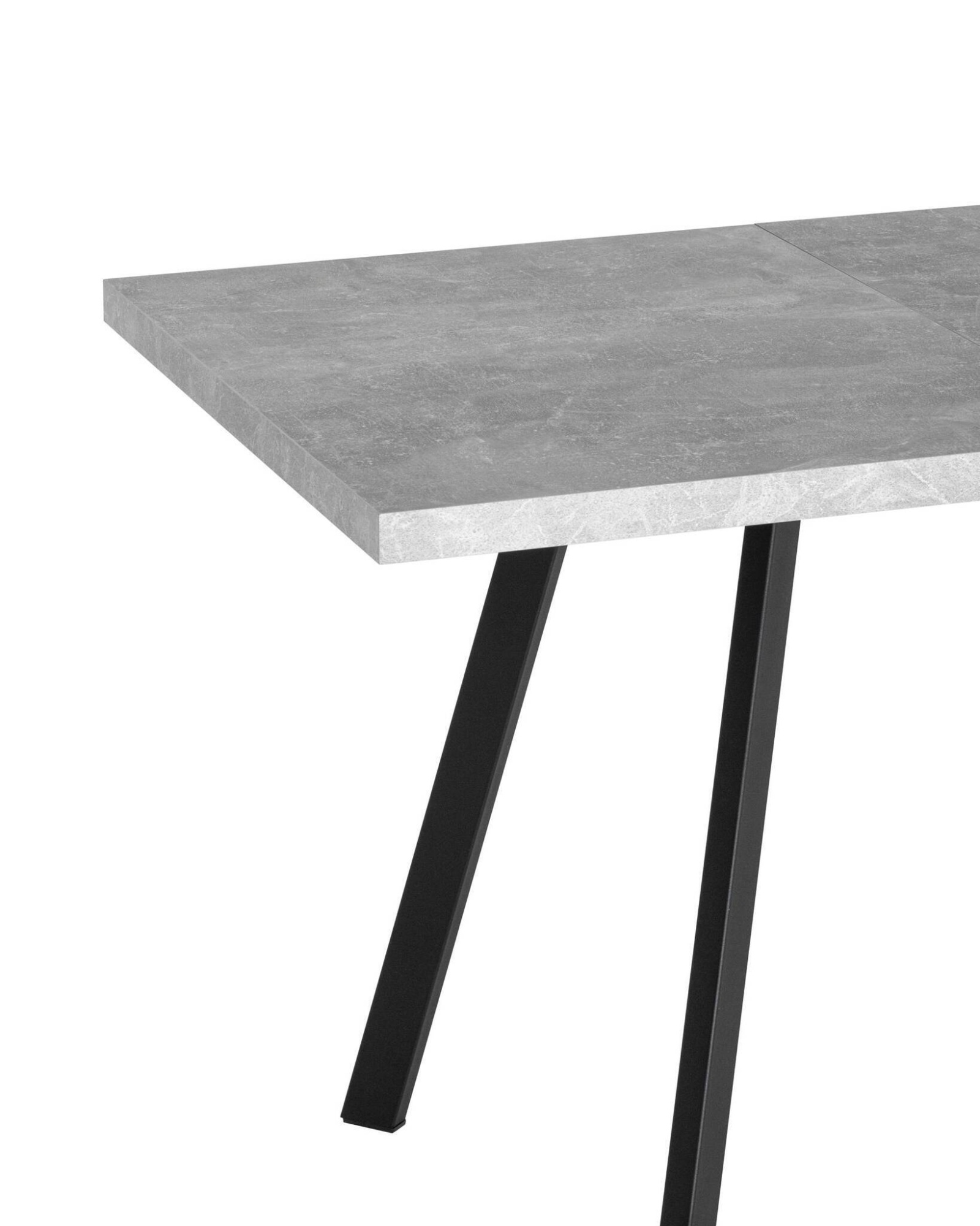 Стол Plain 116-158*74 бетон/черный Stool Group