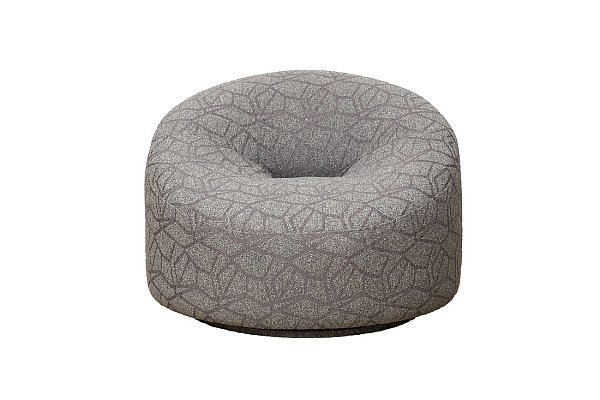 Кресло вращающееся Luna букле серое Garda Decor LUNA-3K-BUTA5403-SER