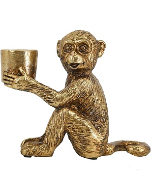 Подсвечник в руках обезьяны Glasar 72435