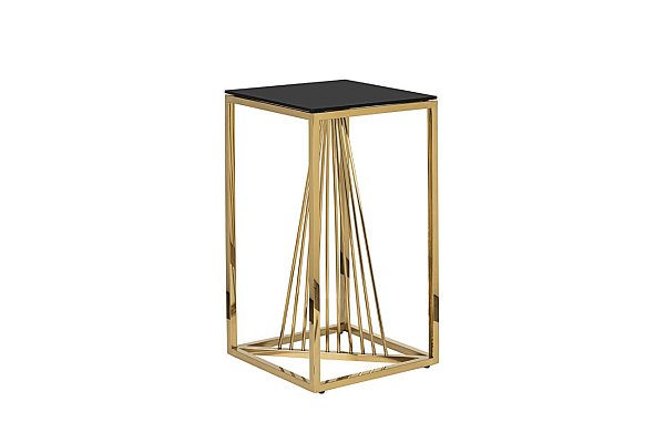 Столик журнальный высокий черное стекло/золото Garda Decor 13RXET8082L-GOLD