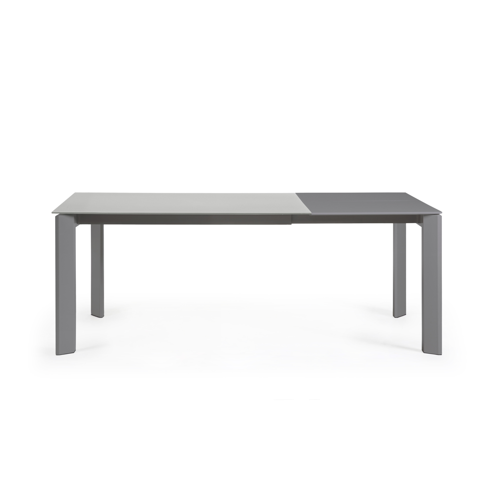 Стол Atta 140 (200) x90 темно-серый, стекло La Forma (ex Julia Grup)