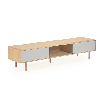 Тумба под ТВ Anielle из массива и шпона ясеня с двумя дверцами 180 x 39 см La Forma (ex Julia Grup)