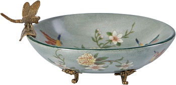 Блюдо со стрекозой Glasar C127C/HLG2085