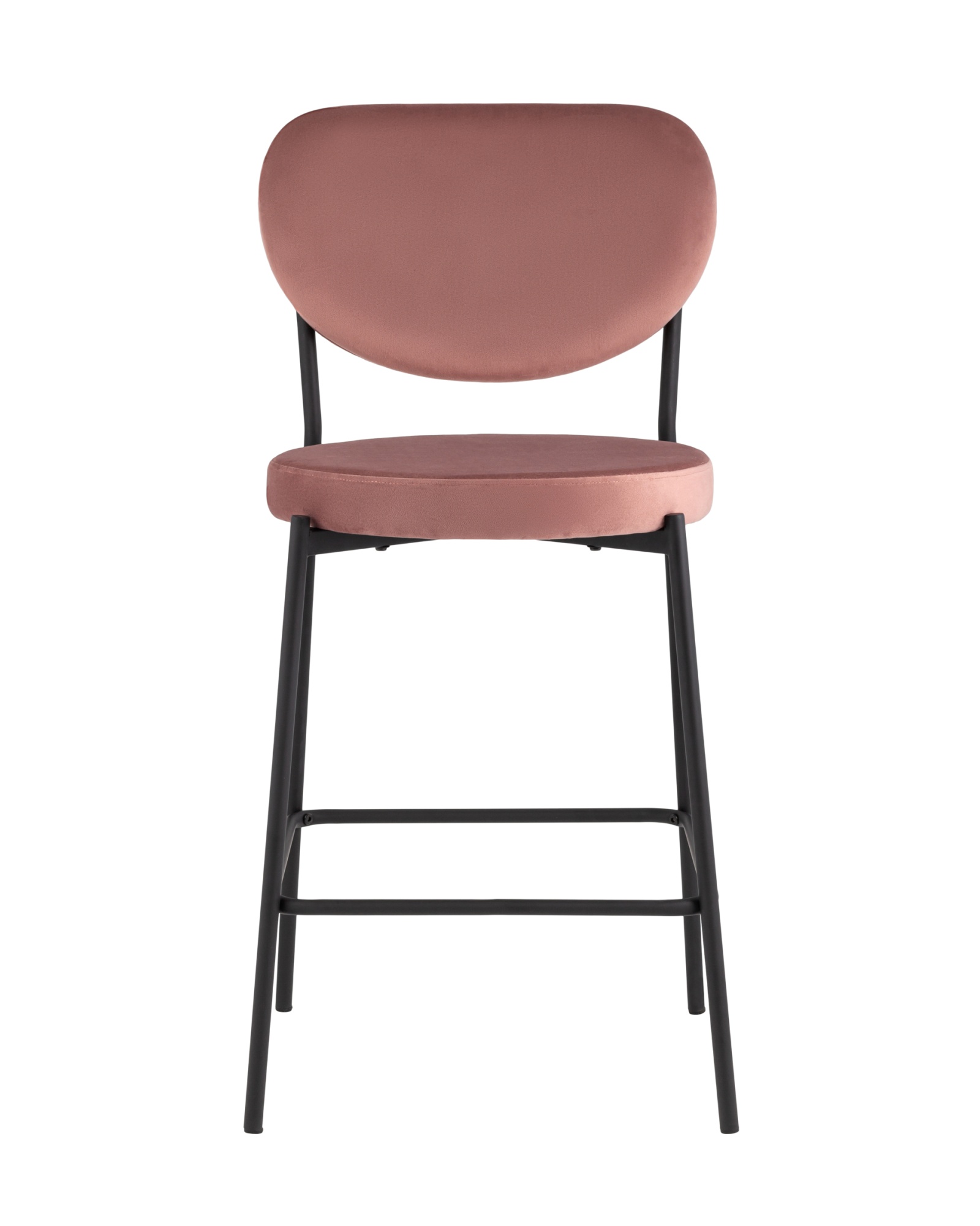 Стул полубарный Барбара NEW велюр пыльно-розовый Stool Group