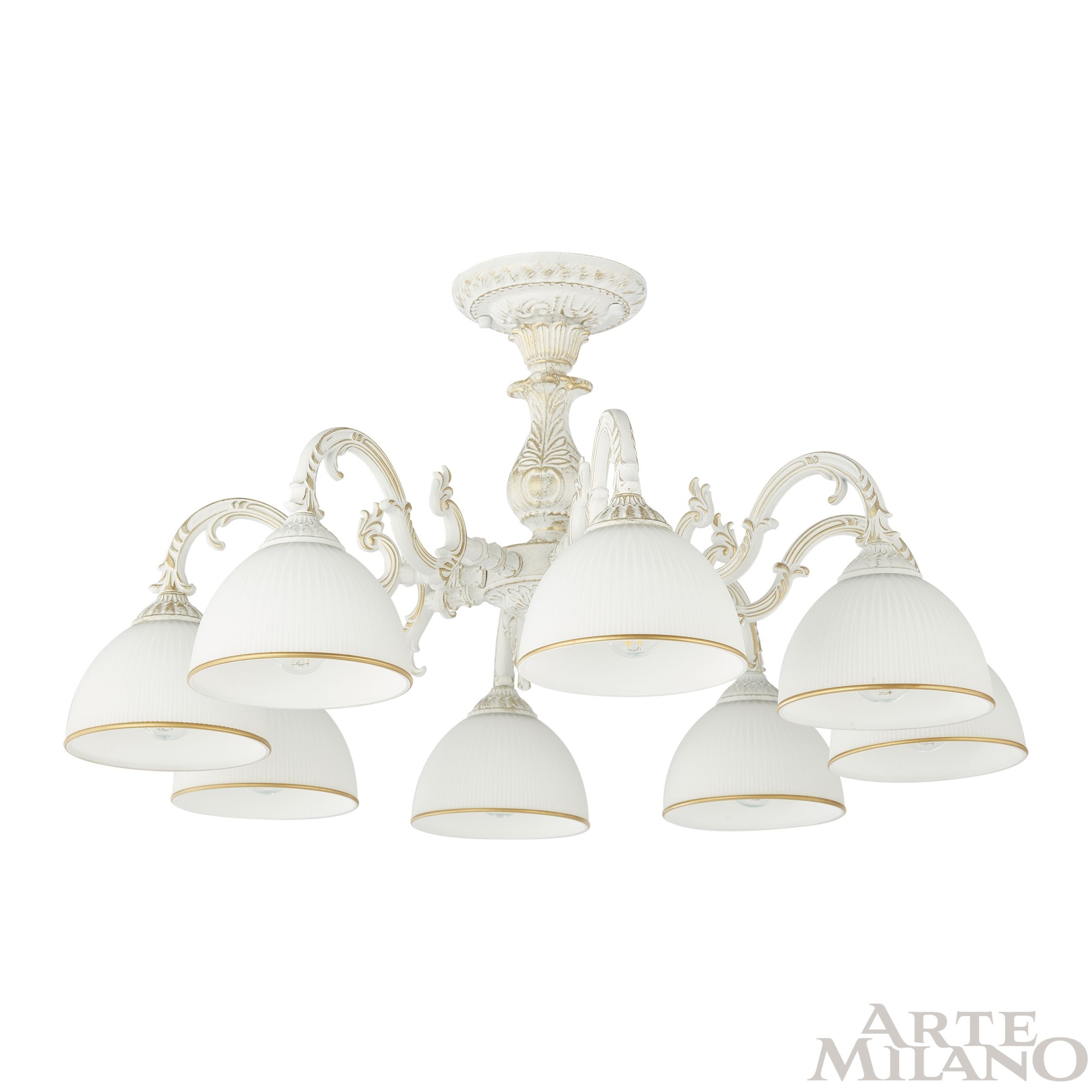 Люстра с плафонами 346410/8 WT+G Arte Milano