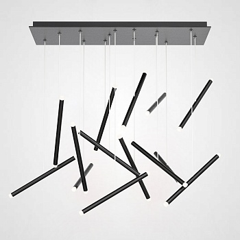 Люстра Dutti D0068 LED Chandelier Modern 14 black by ImperiumLoft