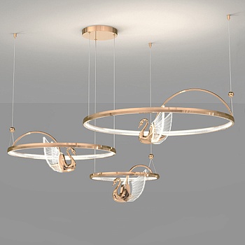 Подвесная люстра BIRDIE LUX 3R Rose Gold by ImperiumLoft