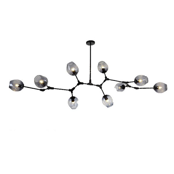 Люстра Адель Branching Bubble Chandelier L9 Black Transparent by ImperiumLoft