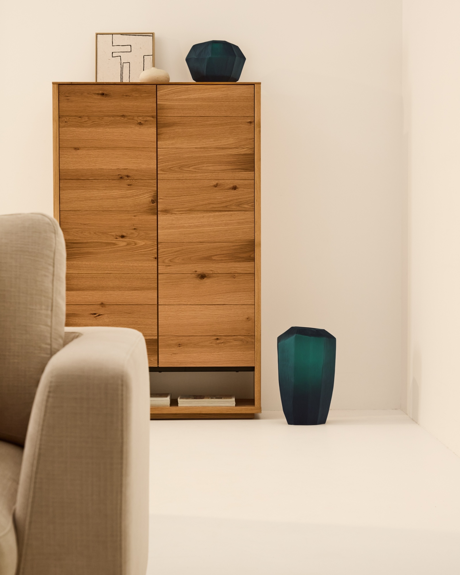 Ваза Geonix из стекла зеленого цвета 45,5 см La Forma (ex Julia Grup)