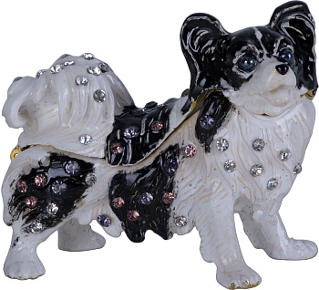 Шкатулка для драгоценностей со стразами Собачка Glasar 39-078