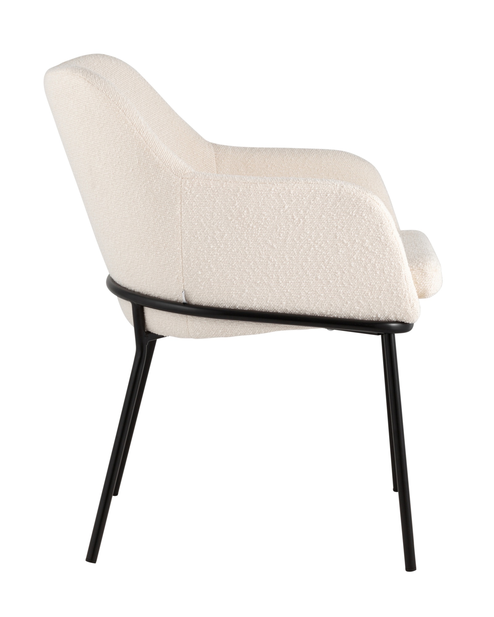 Стул Кози ткань букле молочный Stool Group