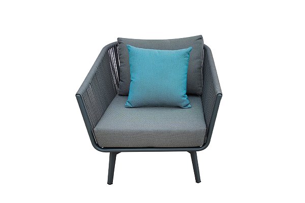 Кресло Arial уличное серое Garda Decor 129KN-02611