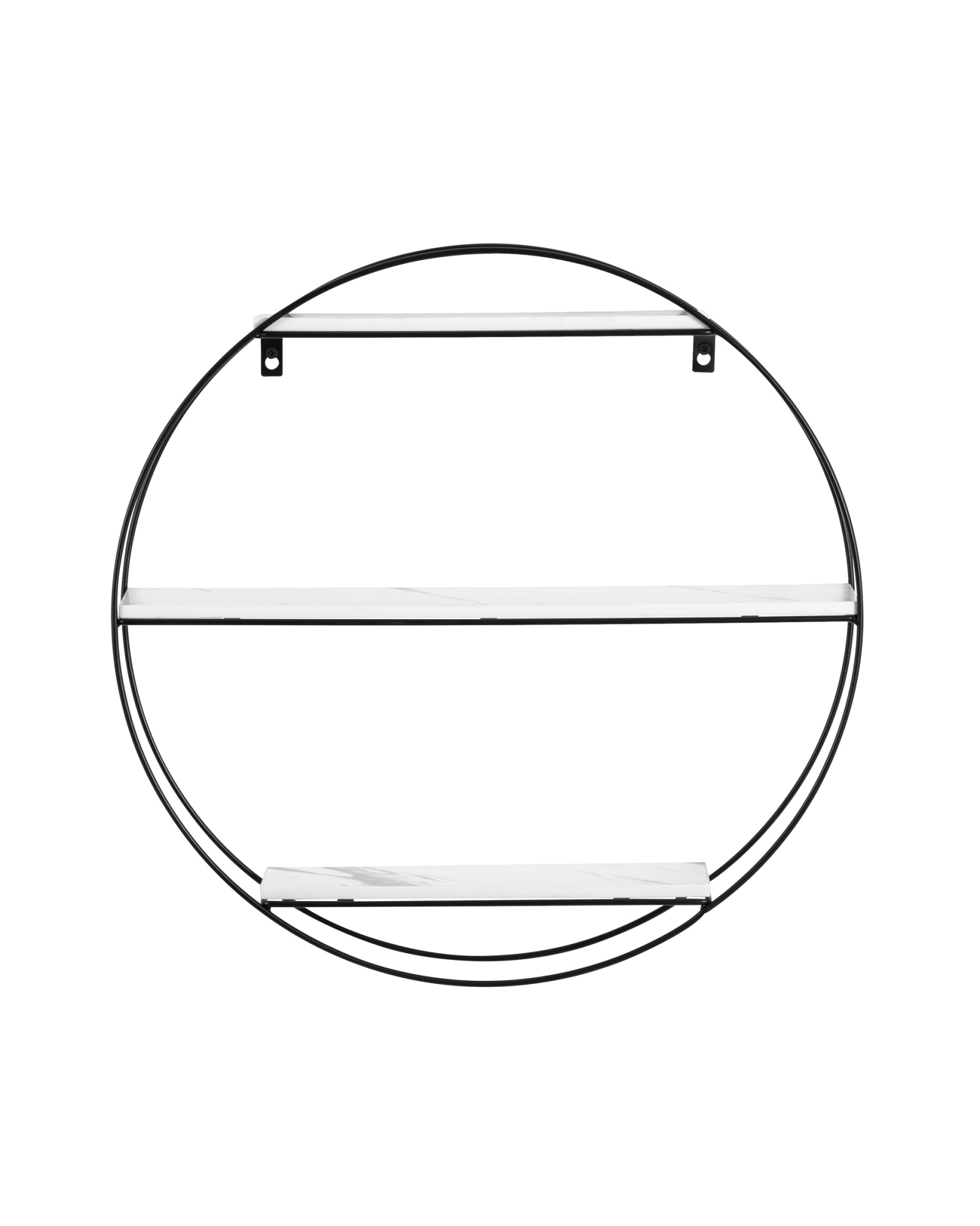 Полка Luna черная белый мрамор Stool Group