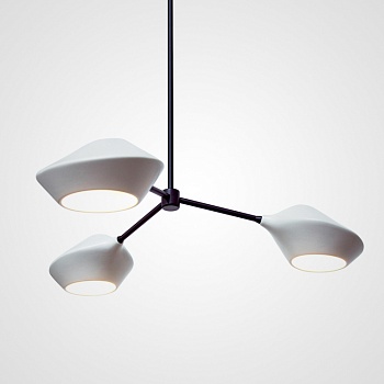 Люстра на штанге LANT D65 3 lamps Black/White by ImperiumLoft