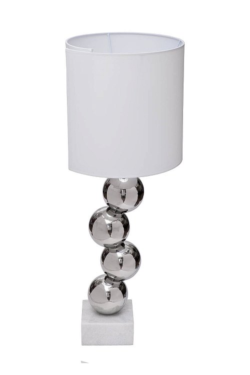 Лампа настольная с белым абажуром Garda Decor K2KM1254T-W
