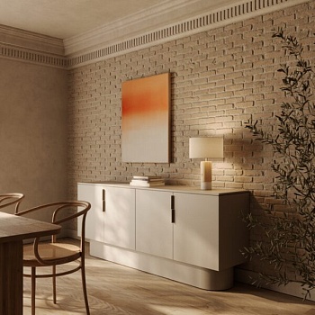 Настольная лампа Sano травертин/натуральный бук с абажуром 801011/31 Aromas del Campo