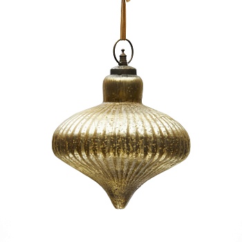 Подвесное украшение Raj из переработанного золотого стекла, 20 см La Forma (ex Julia Grup)