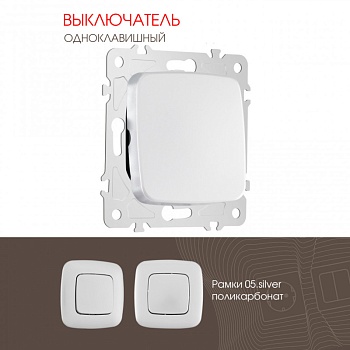 Выключатель Arte Milano 205.30-1.silver