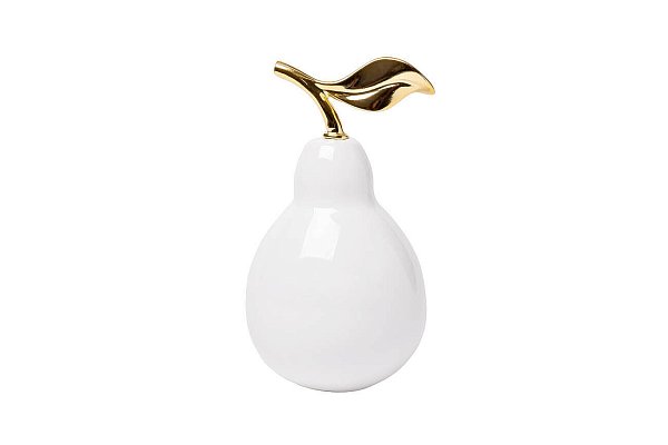 Статуэтка "Груша" белая с золотым Garda Decor T1016