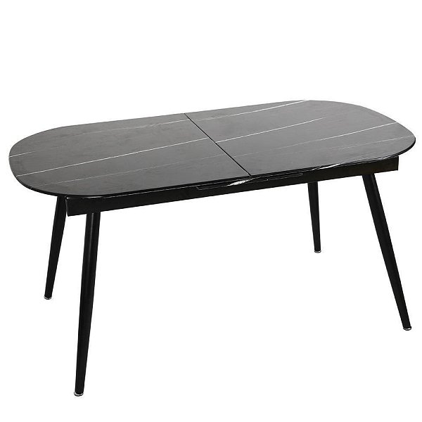 Стол Marble овальный раздвижной 160/200 х 90х 78см, чёрный мрамор Bradex Home FR 0242