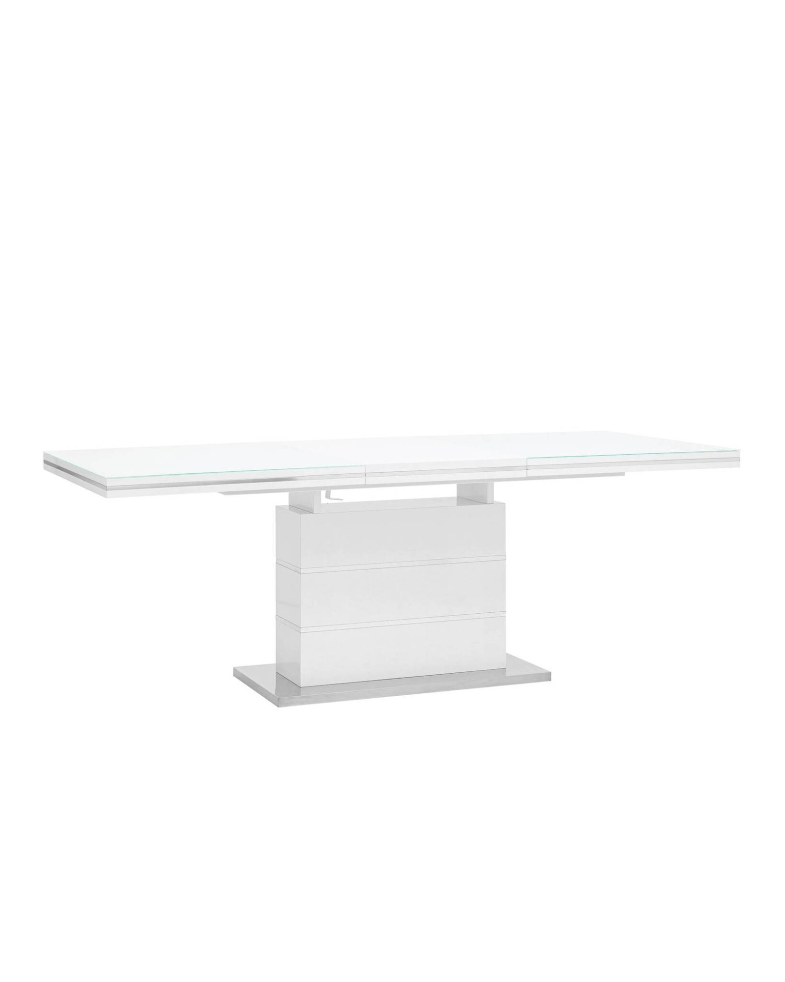 Стол обеденный Глазго раскладной 160-215*90 глянцевый белый Stool Group