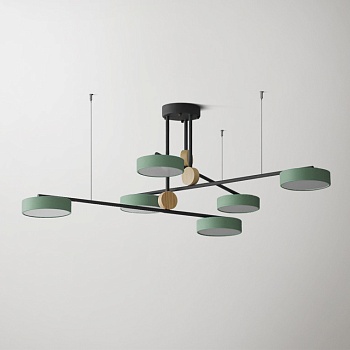 Люстра на штанге TECHNUM COLOR LED Green by ImperiumLoft