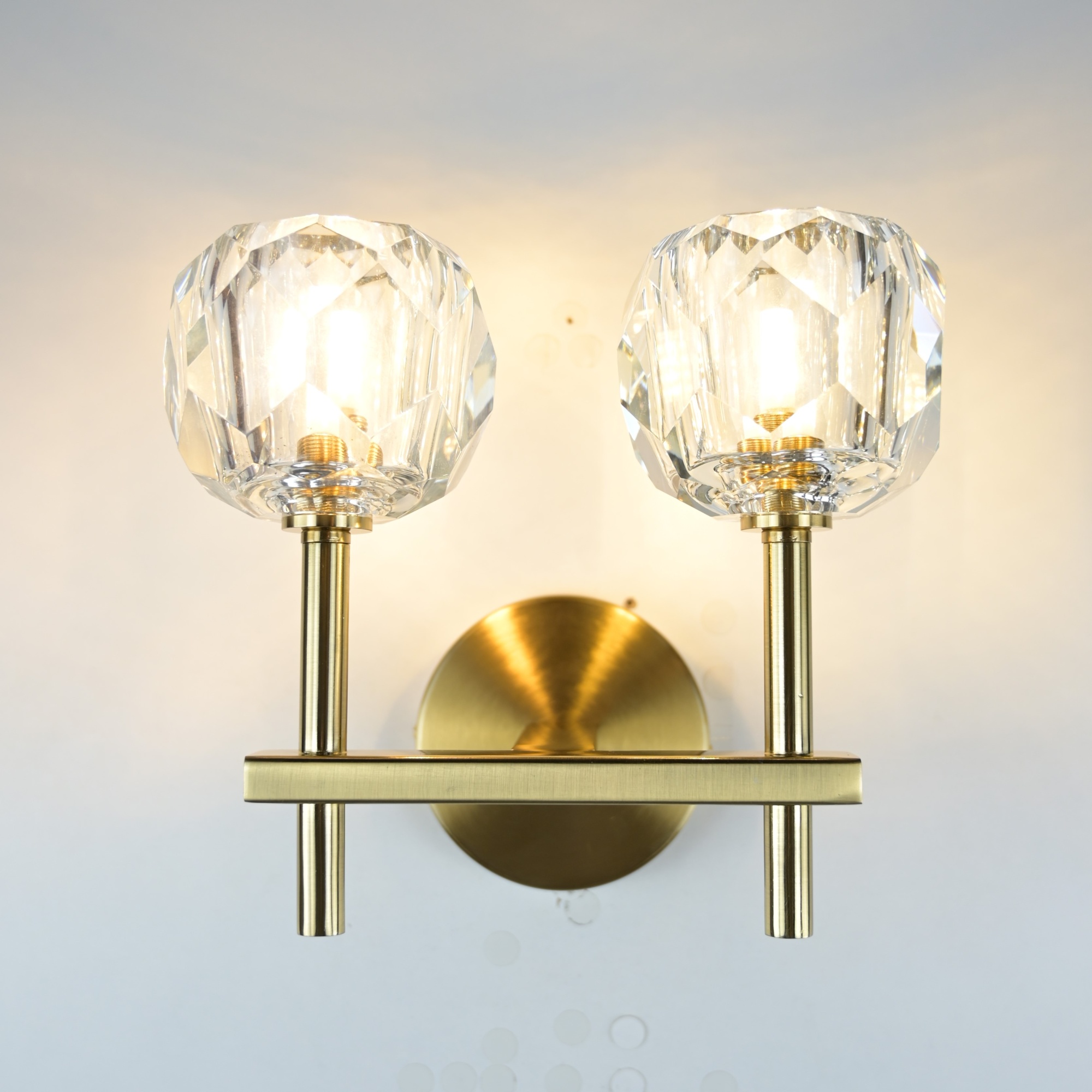 Бра Rh Boule De Cristal Double Sconce Brass By Imperiumloft