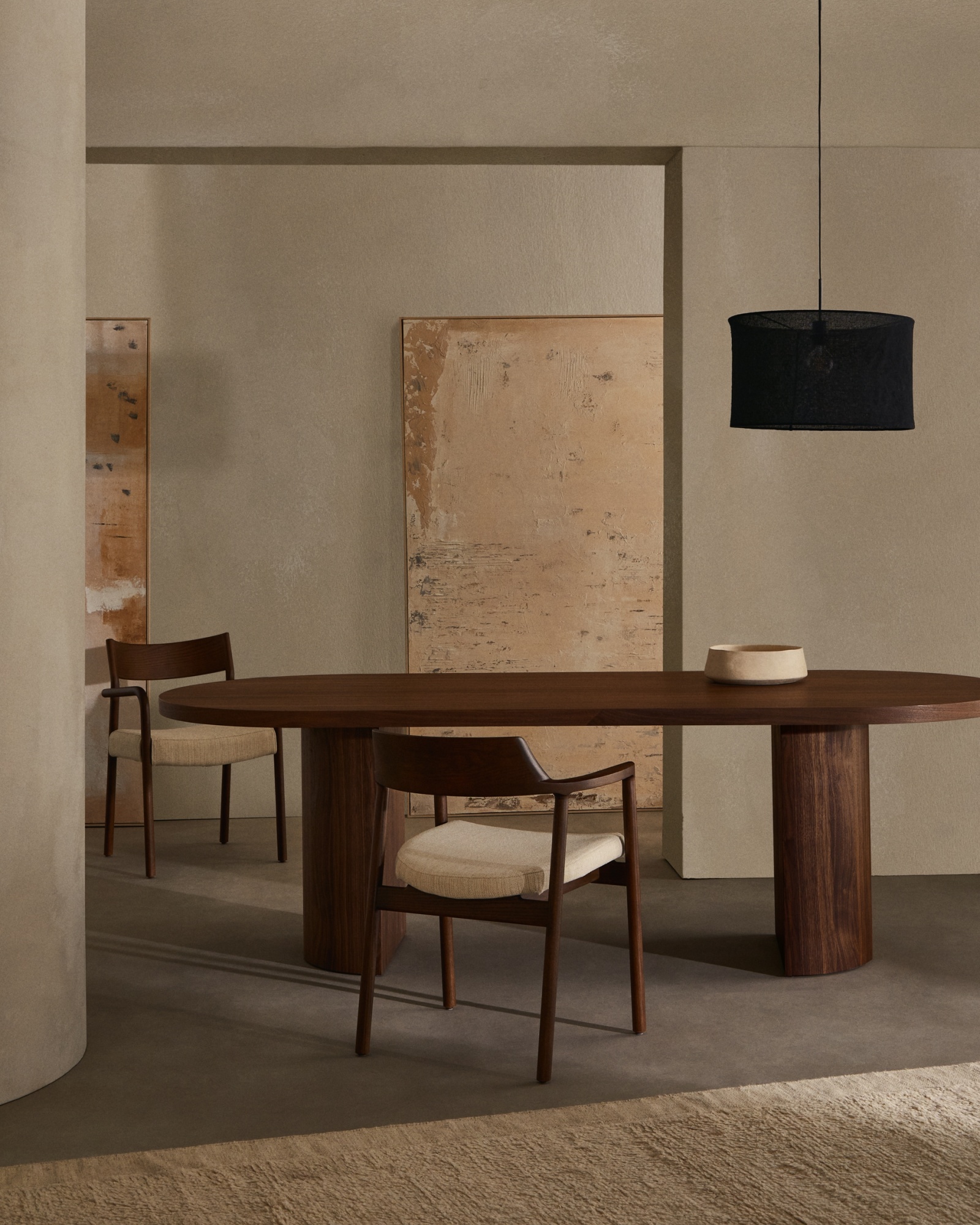 Стол Nealy с ореховым шпоном в темной отделке, 200 x 100 см La Forma (ex Julia Grup)