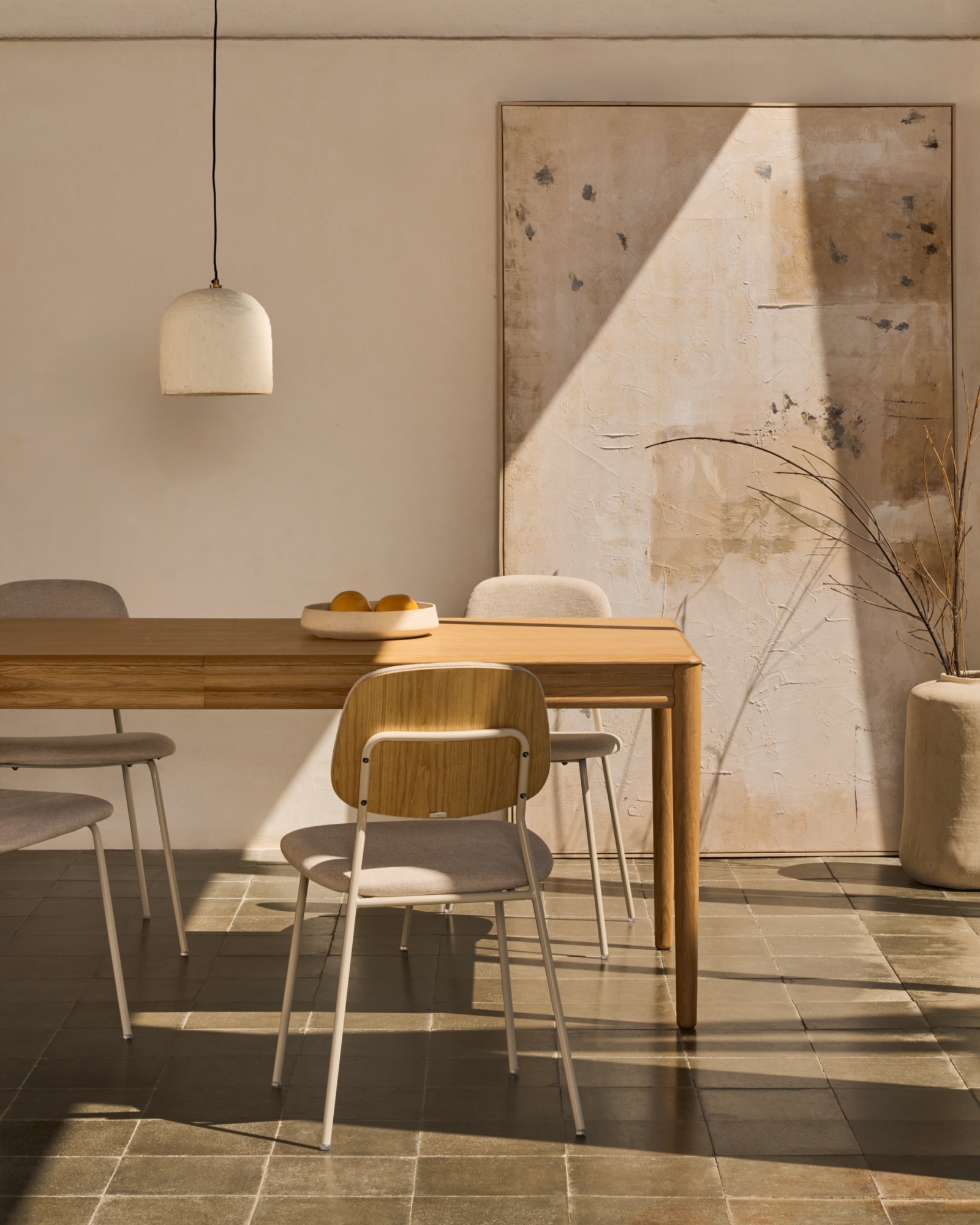 Раздвижной стол Lenon из натурального массива дуба и шпона 200(280)x90 La Forma (ex Julia Grup)