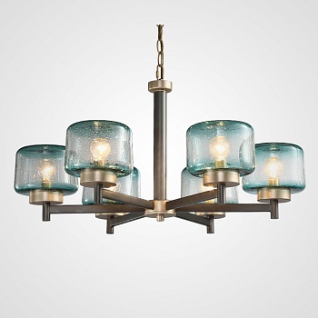Подвесная люстра POT D70 6 lamps Blue by ImperiumLoft