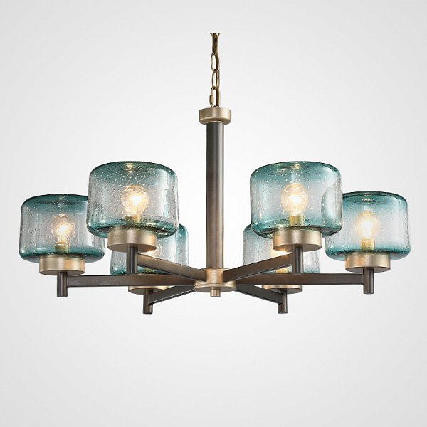 Подвесная люстра POT D70 6 lamps Blue by ImperiumLoft