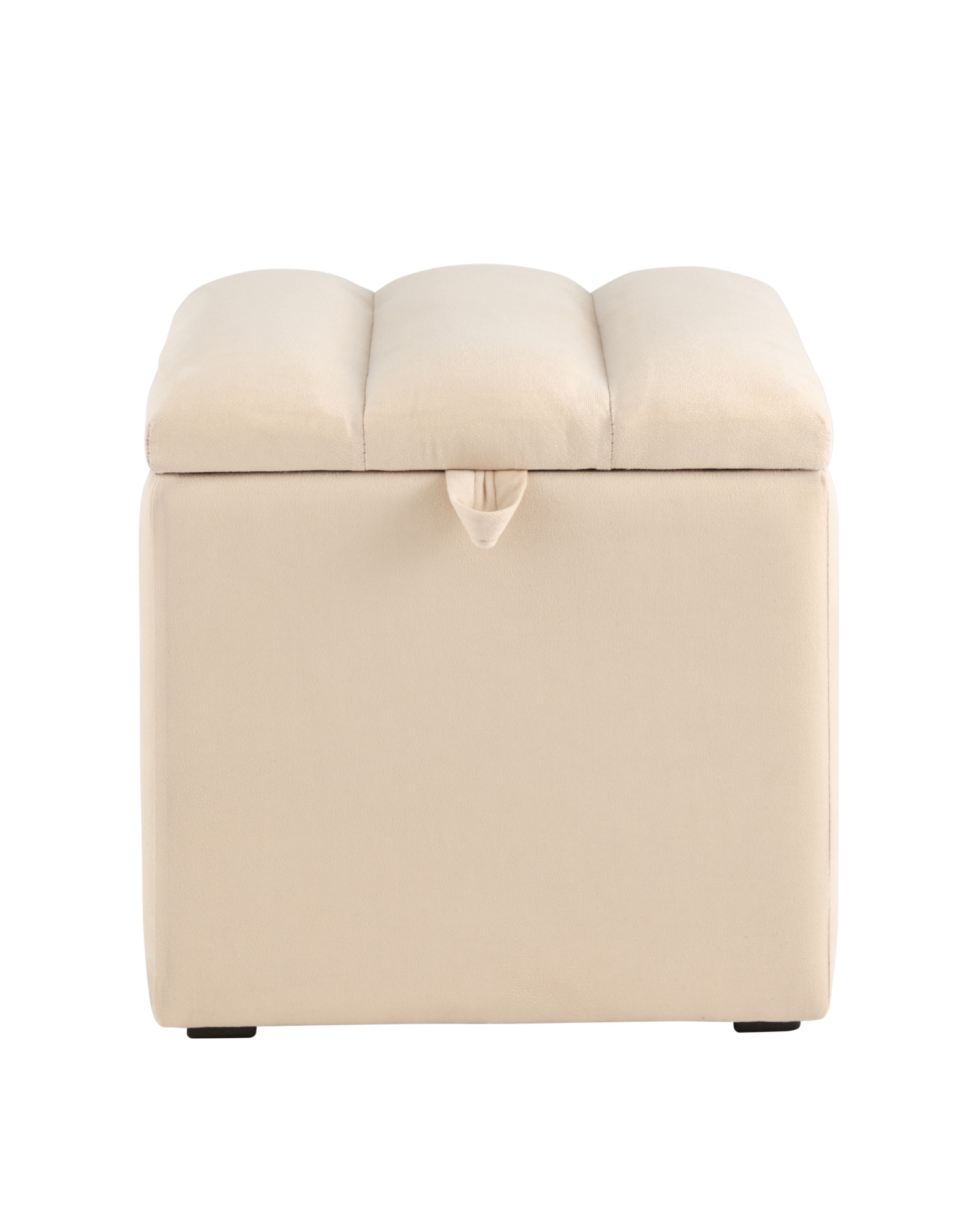 Пуф с крышкой Нильсон велюр бежевый Stool Group