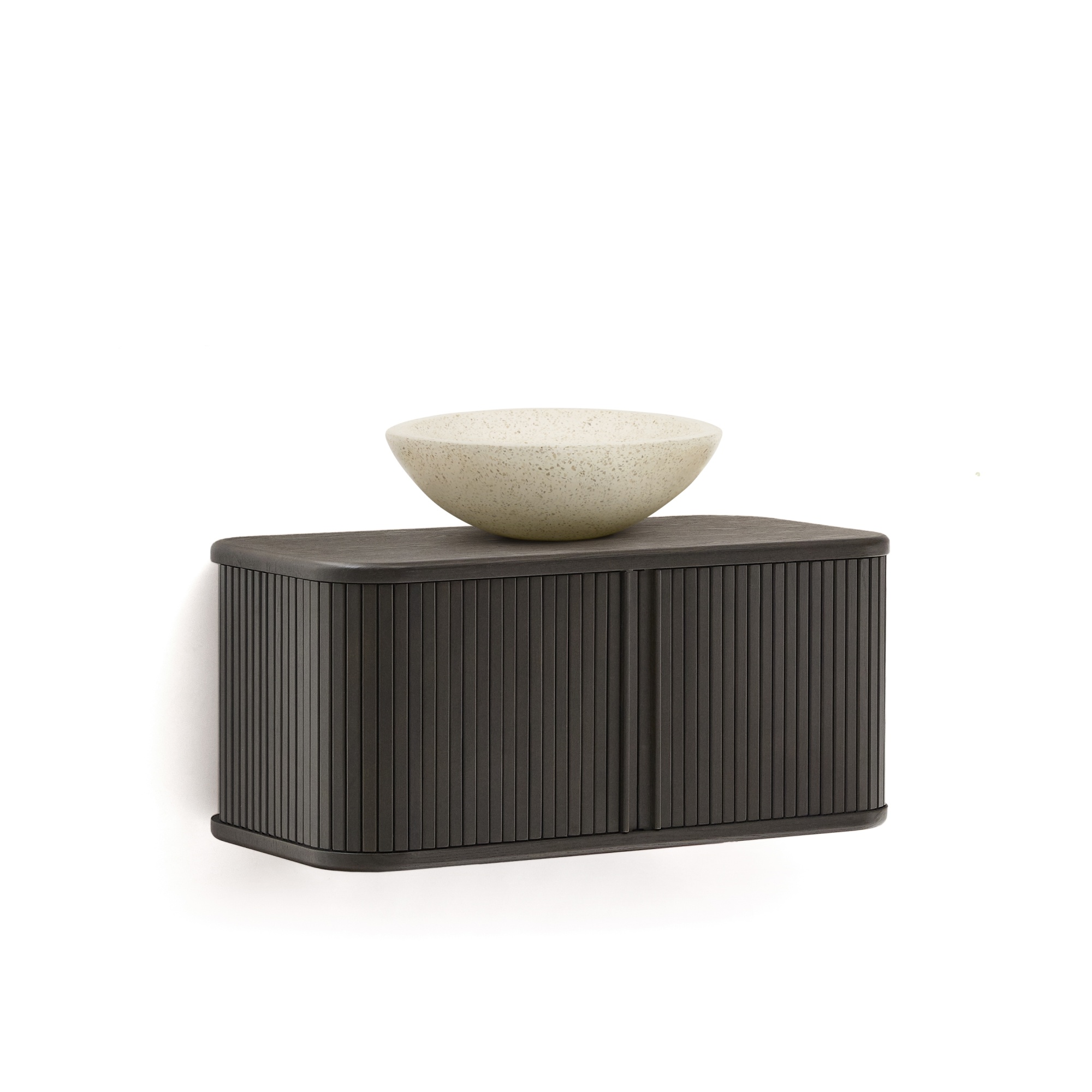 Шкафчик для ванной Mailen из ясеневого шпона в темной отделке, 90 x 45 La Forma (ex Julia Grup)