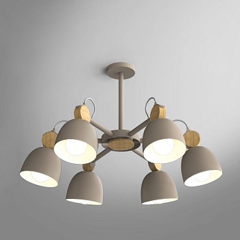 Потолочная люстр на штанге ROLLA 6 beige by ImperiumLoft