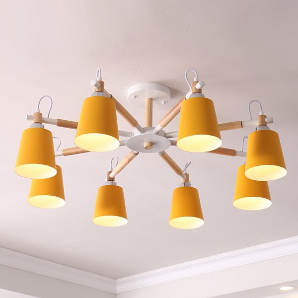 Люстра на штанге VARDA 8 lamps Yellow by ImperiumLoft