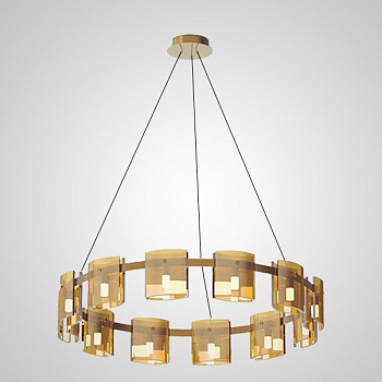 Подвесная люстра JANICE D100 Brass Amber by ImperiumLoft