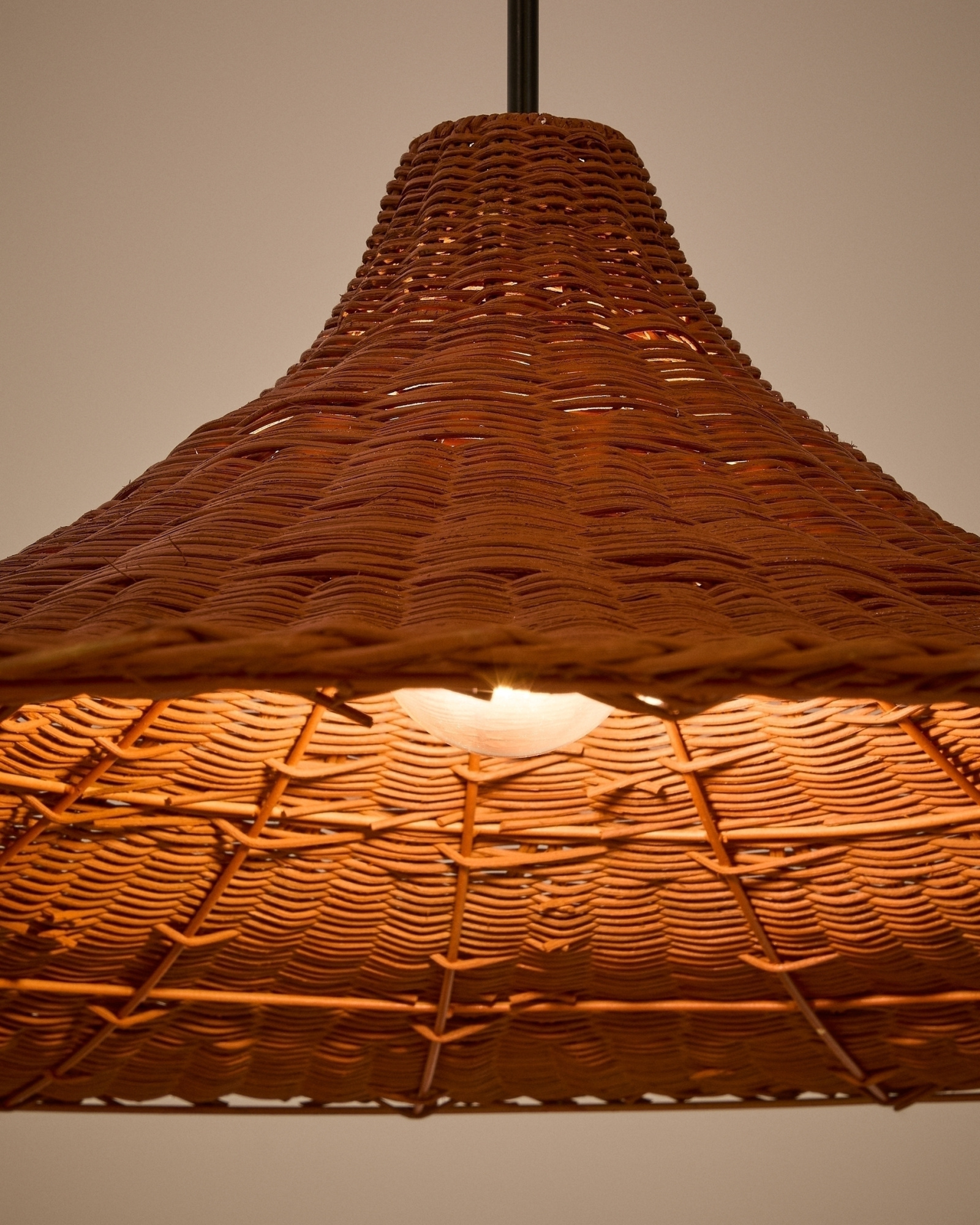 Bladia Абажур для подвесного светильника из ротанга с терракотовой отделкой Ø70 см La Forma (ex Julia Grup)