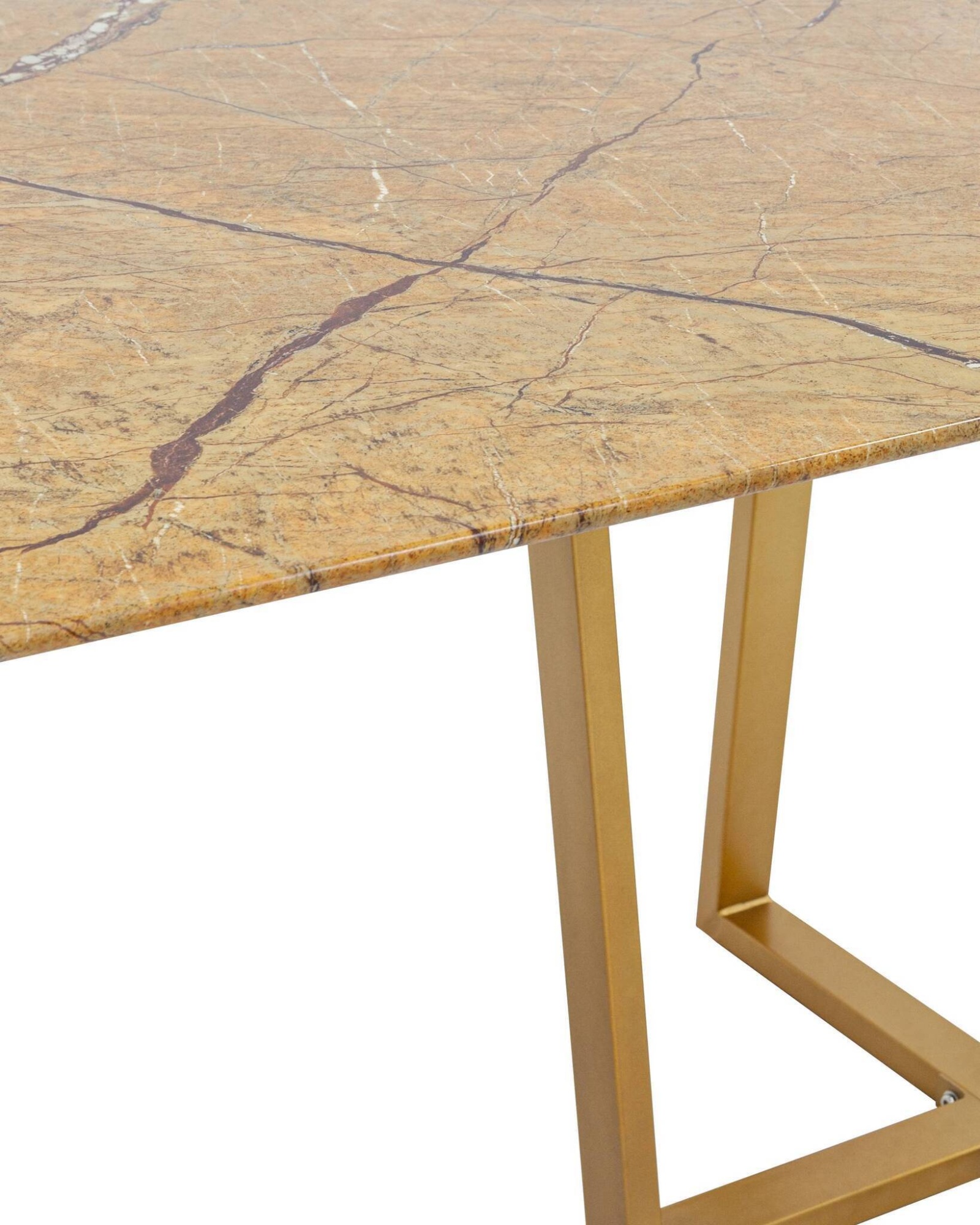 Стол обеденный Даллас 160*90 охра стеклянный Stool Group