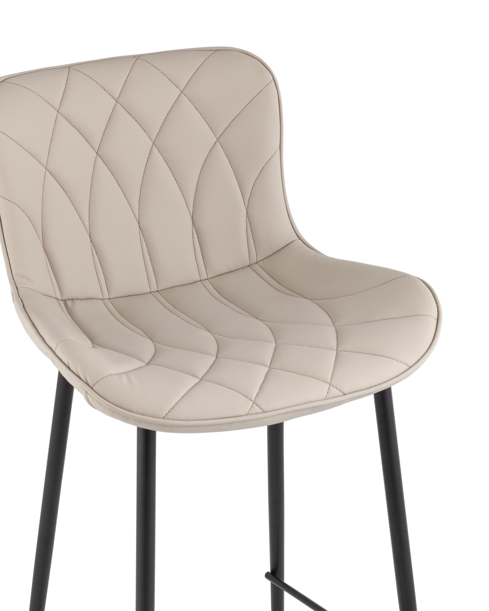 Стул барный Vault экокожа серый Stool Group