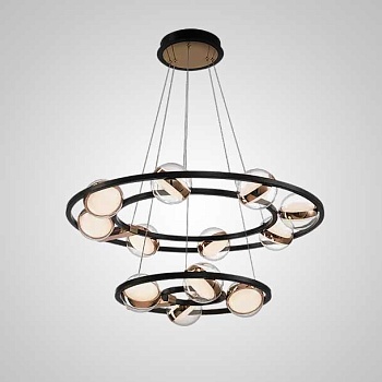 Кольцевые люстры и светильники SATURNA CH D80+48 by ImperiumLoft